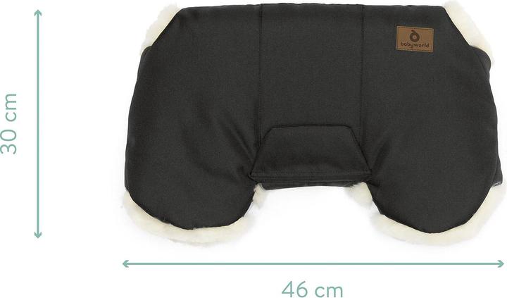 Actual product image Babyworld BW hand warmer lambskin sw