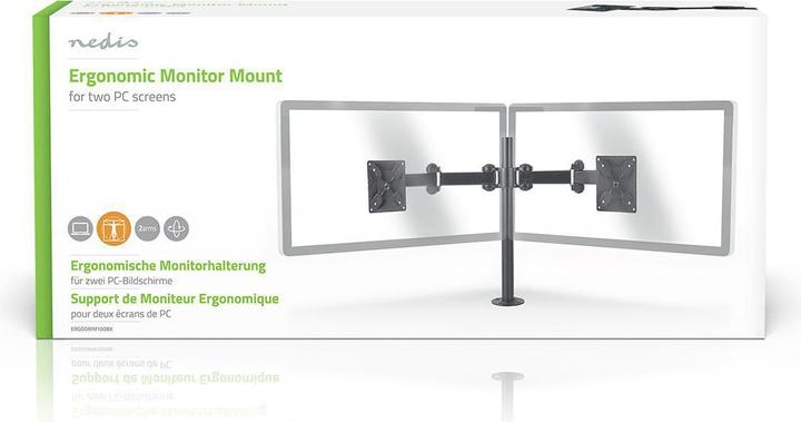 Produktbild Nedis Dual-Monitorhalterung - Tischhalterung für 14 bis 24 Zoll zwei (Tisch, 24.02")