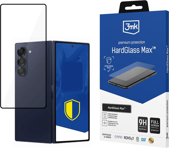 Actual product image 3MK HardGlass Max Sam Z Fold 6 (front) czarny/black, Fullscreen Glass (1 Piece, Samsung Galaxy Z Fold6)