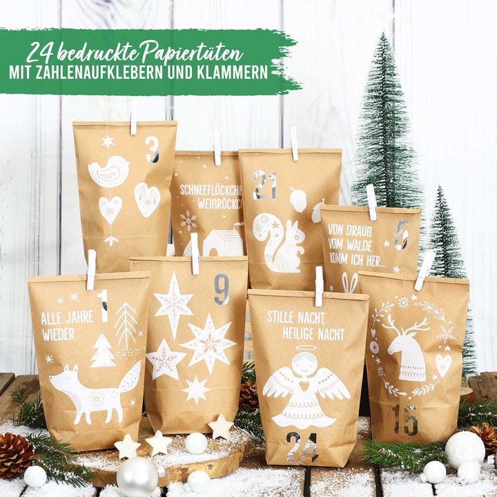 Actual product image Papierdrachen Craft set 24 printed bags