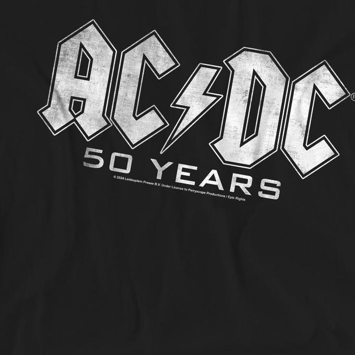 Actual product image AC/DC Unisex Adult 50 Years Logo T-Shirt (L)