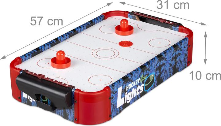 Actual product image Relaxdays LED Tabletop Air Hockey