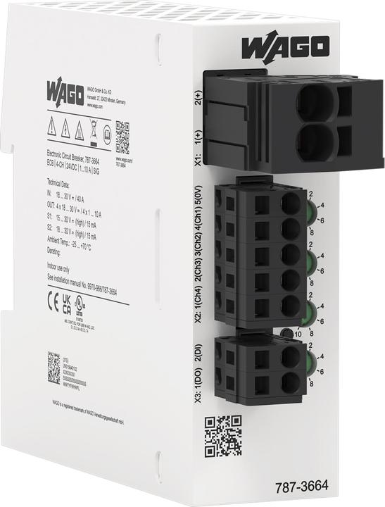 Produktbild Wago 787-3664 Elektronischer Schutzschalter 4-kanalig