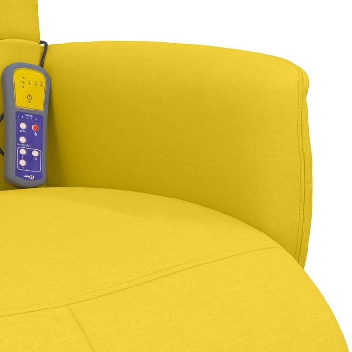 Actual product image VidaXL Massage chair with footrest Light yellow fabric, colour