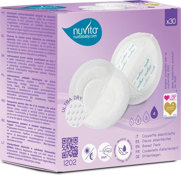 Actual product image Nuvita Nursing pads for day and night (30 x)