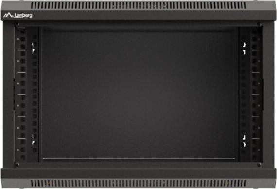 Actual product image Lanberg 19 6HE 540x350 schwarz Wandmontage Rackschrank mit Glastür (Flat Pack) (10.86 RU, 19 inch rack)