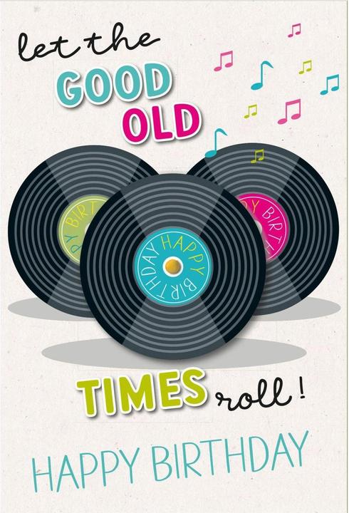 Image du produit Susy Card Carte d'anniversaire disque vinyle rotatif 11.5 x 17 cm (1 pcs)