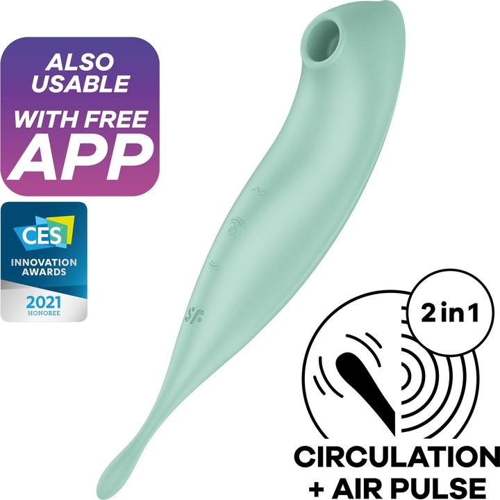 Actual product image Satisfyer Twirling Pro Connect App - Mint