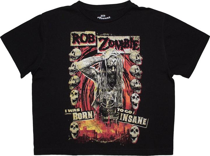 Rob Zombie Born To Go Insane Crop Top (Girlie)