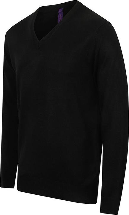 Actual product image Henbury Mens Acrylic V Neck Sweatshirt (M)