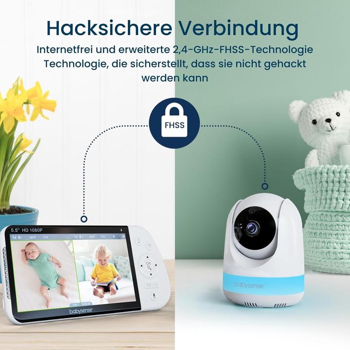 Immagine prodotto Babysense Europe Babyphone MaxView-2CAM mit 2 Kameras (Video e audio)