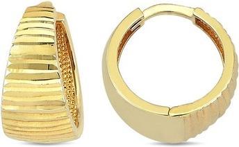 Actual product image JVD - Distinctive yellow gold hoop earrings ZE0547XJ72