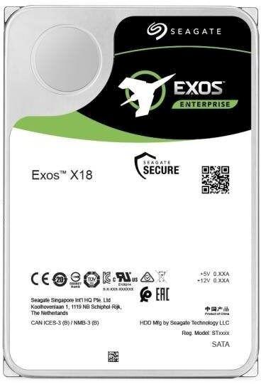 Actual product image Seagate Exos X18 (14 TB, 3.5", CMR)
