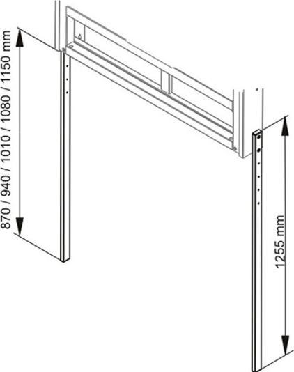 Immagine prodotto Multibrackets Supporta 870-1150mm, HD/SD, nero, metallo