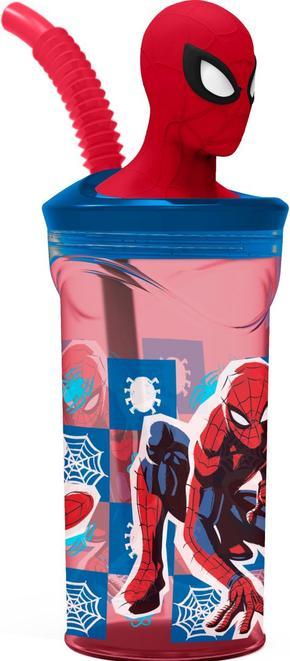 Actual product image Magni Spiderman 3D drinking cup 360ml with straw