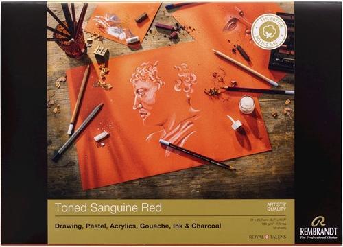 Immagine prodotto Rembrandt Blocco da colorare Toned A4, 50 fogli, rosso (A4)