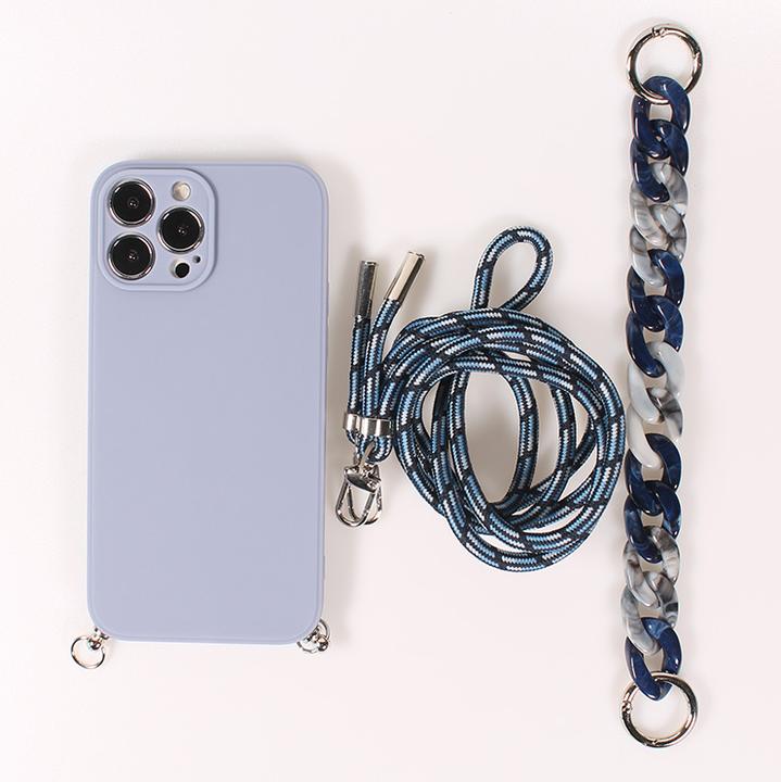 Actual product image PhoneLook Coque Gel silicone avec corde collier & chaîne de pierre décorative (Apple iPhone 13 Pro Max)