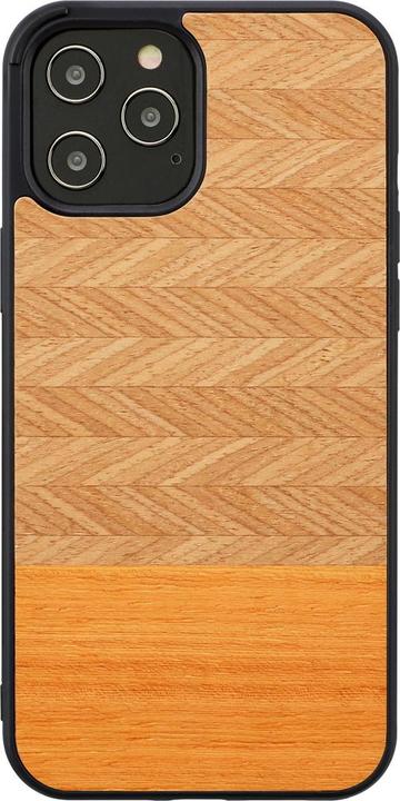 Immagine prodotto Man&Wood custodia per iPhone 12/12 Pro a spina di pesce arancia nero (Apple iPhone 12, Realme 12 Pro+)