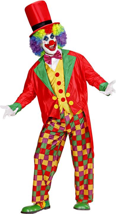 Image du produit Widmann Super clown avec queue de pie, gilet, noeud papillon, pantalon, chapeau (XXL)