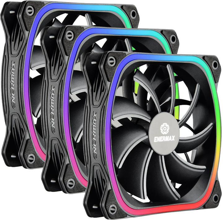 Actual product image Enermax Case fan SquARGB 3-pack (120 mm, 3 x)