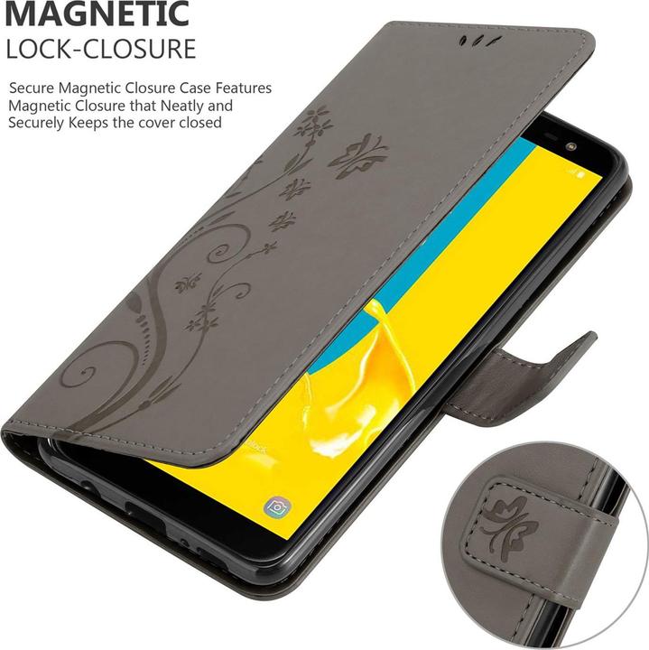 Image du produit Cadorabo Couverture du livre de fleurs (Samsung Galaxy J6 (2018))