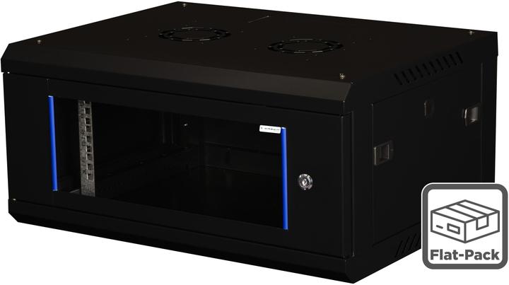 Immagine prodotto Wirewin 19/ Wandschrank, einteilig, Pro 3nd Generation, Flat-Pack, 600x450mm, schwarz (10.86 HE, Rack da 19 pollici)