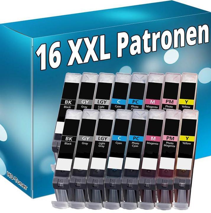 Actual product image Druckfuxx 16 Drucker Patronen für Canon CLI-65 PIXMA PRO 200 Tintenpatronen Mult