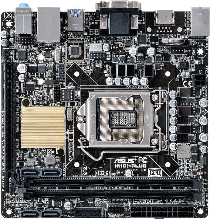 Actual product image ASUS H110I-Plus S1151 H110 MITX (LGA 1151, Intel H110, Mini-ITX)