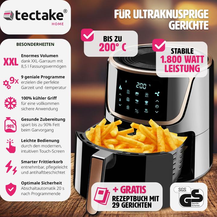 Actual product image tectake Hot air fryer Mika