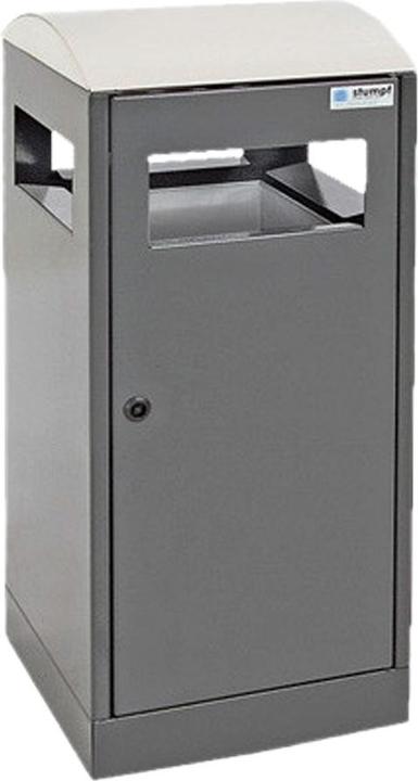 Waste collector for outdoor areas, capacity 40 l, charcoal. (40 l)
