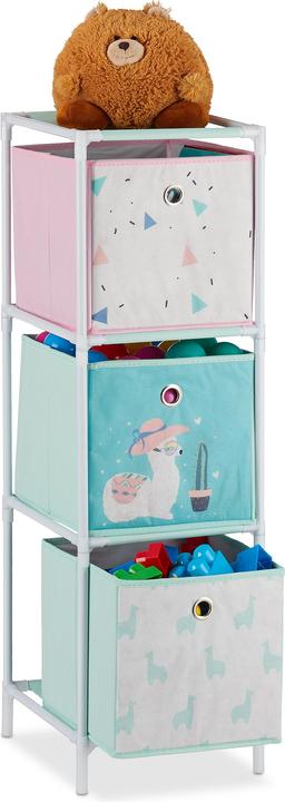 Actual product image Relaxdays Lama Children's Shelf with Boxes