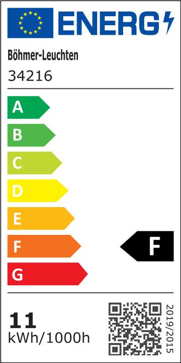 Energie-Label Böhmer LED-Wandleuchte 3000K 34216 (1000 lm, IP20)