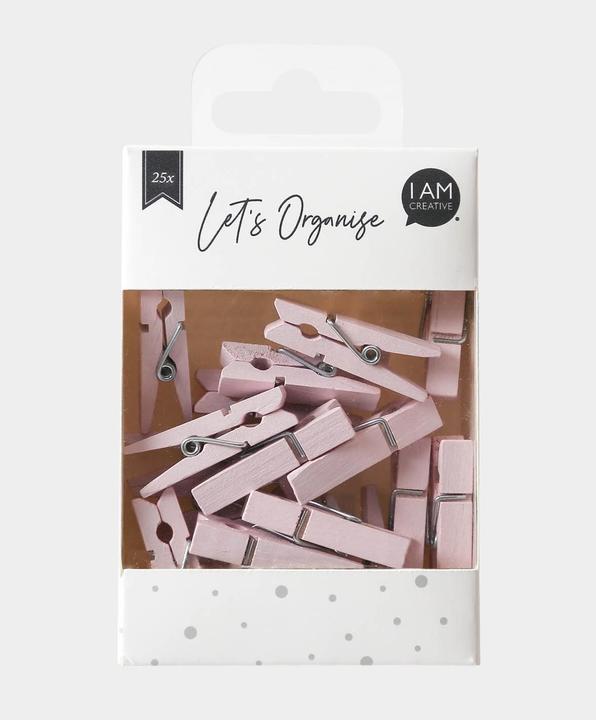Immagine prodotto I Am Creative Clips Legno Clips rosa 35mm