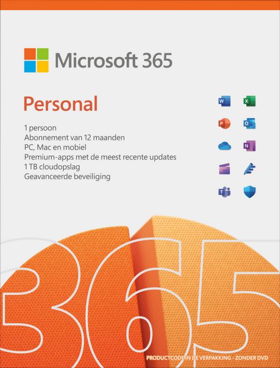 Actual product image Microsoft 365 Personal (Dutch) (1 User, 12 months)