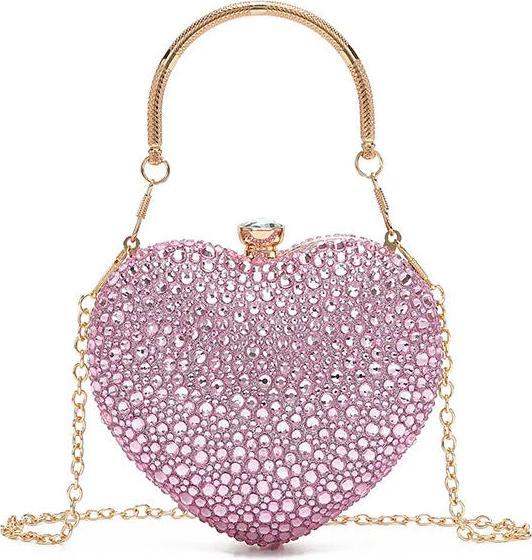 Produktbild Only-Bags.Store Luxus Diamant Inlay Herzform Kristall Handtasche Steine Umhängetasche