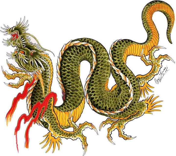 Produktbild Miami Ink Drache (60 x 57 cm)