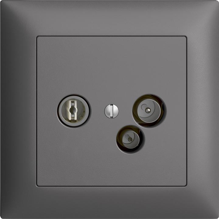 Produktbild Feller Datendose 11 db / 5-65 MHz dunkelgrau