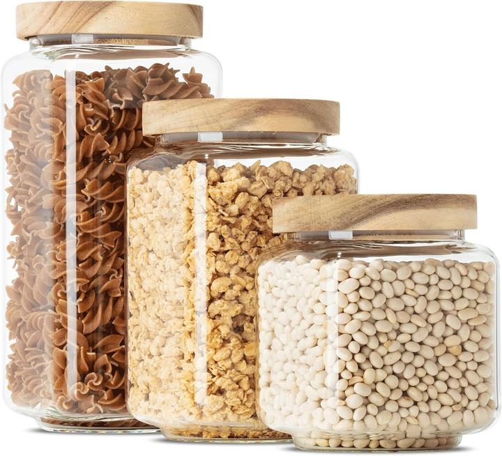 Image du produit Econovo Verres à provisions avec couvercle carré 3 pièces (2.70 l)