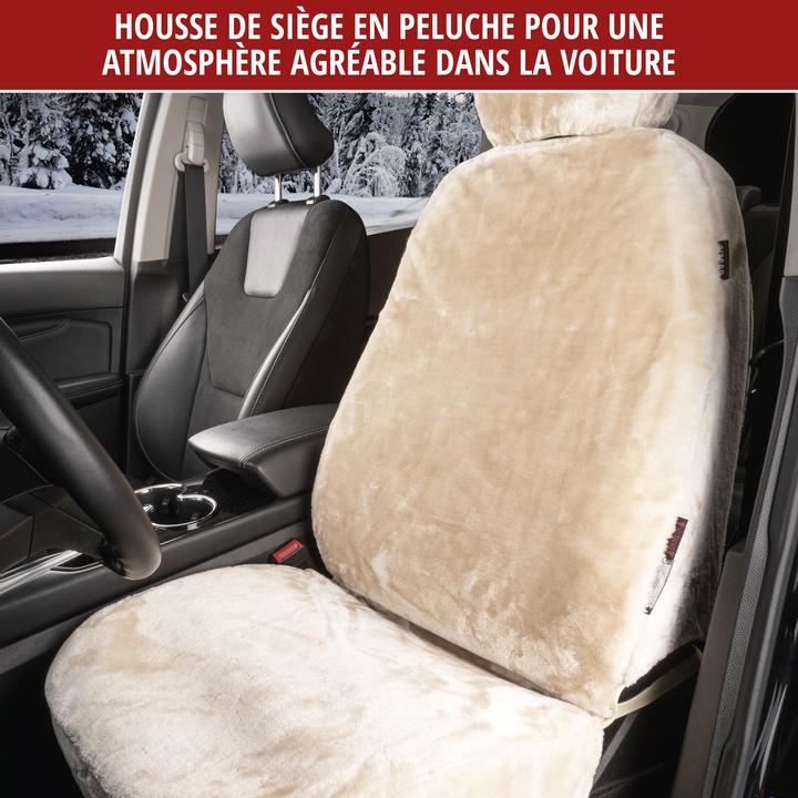 Actual product image Walser Car seat cover "Teddy" - faux fur - beige