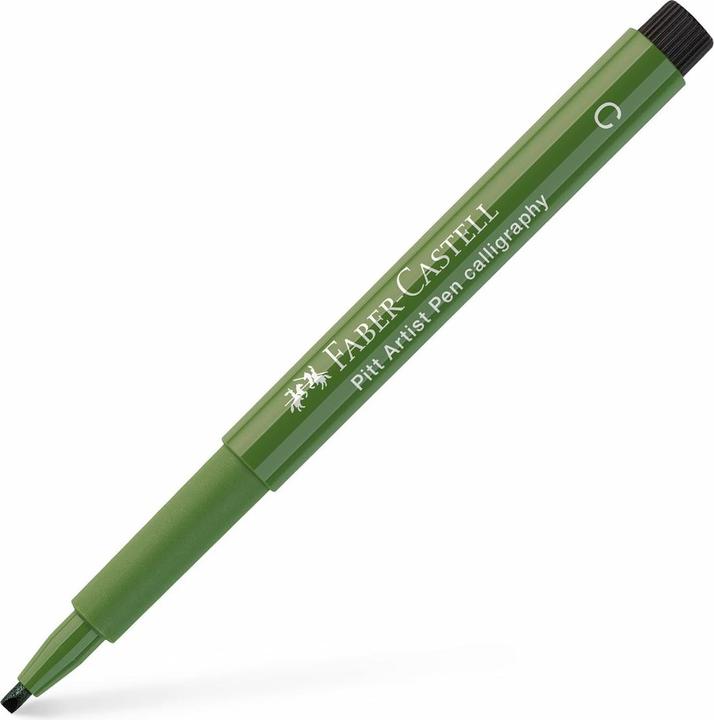 Immagine prodotto Faber-Castell Pennarello calligrafico Pitt Pen chromoxydgr (Verde ossido di cromo opaco, 1 x)