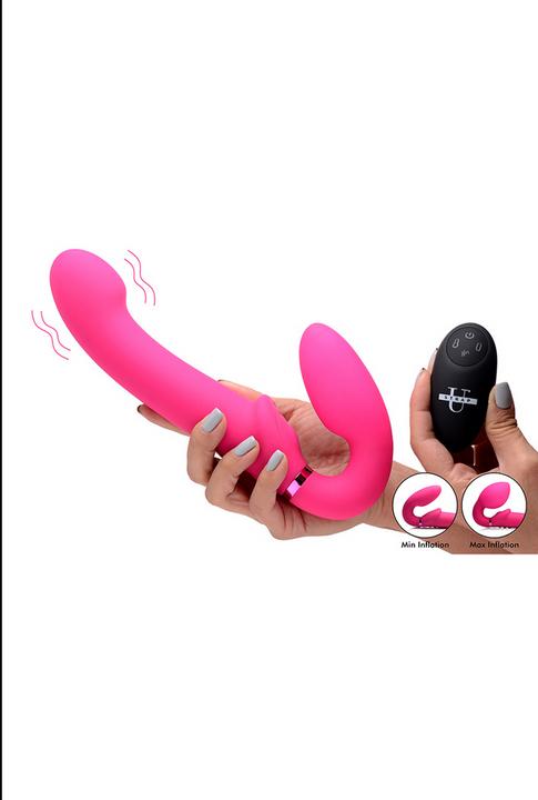 Immagine prodotto XR Brands Dildo senza spalline vibrante GPulse con telecomando rosa