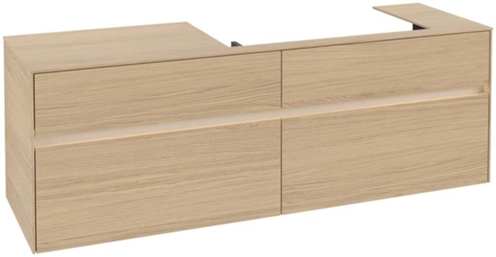 Produktbild Villeroy & Boch V&B Waschtischunterschrank COLLARO 1600x548x500mm m LED-B. Nordic Oak (160 x 50 x 55 cm)