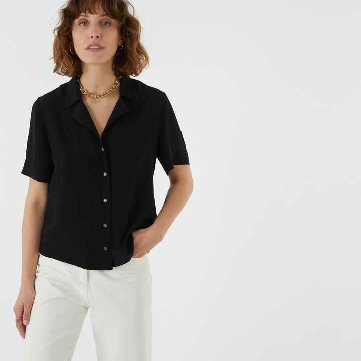 Produktbild La Redoute Collections Kurzärmelige Bluse mit Reverskragen (36)