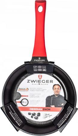 Zwieger Obsidian Pan 24cm (24 cm, Frying pan, Cast aluminium)