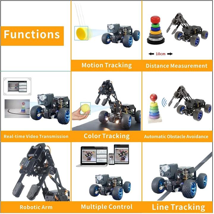 Image du produit Adeept PiCar-Pro Raspberry Pi Smart Robot Auto Kit