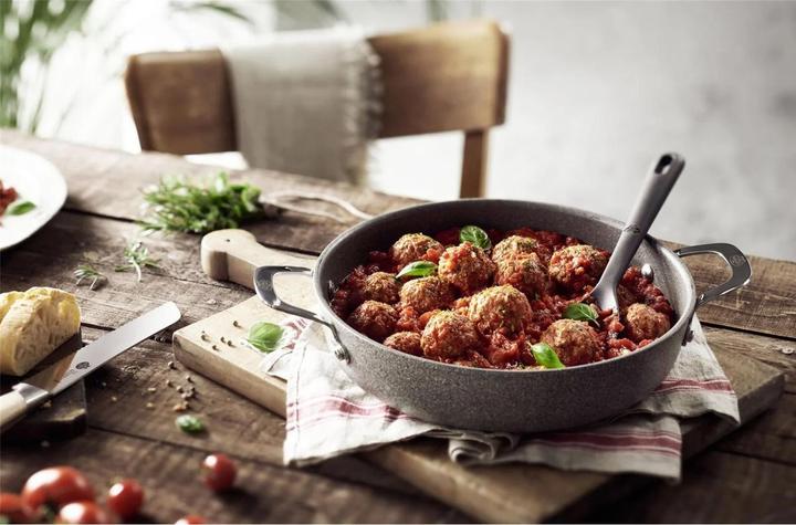 Actual product image Ballarini Salina Granitium serving pan with lid, 28 cm (28 cm, Saucepan, Aluminium, Stainless steel)