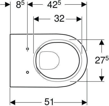 Produktbild Geberit splrandloses Tiefspl-WC Acanto wandhngend wei Keratec 500600018
