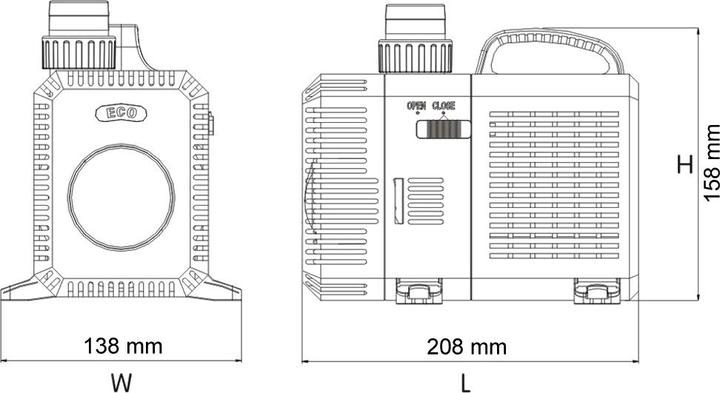Produktbild SunSun CTP-14000 SuperECO 14.000 l/h 120W Teichpumpe Filterpumpe Bachlaufpumpe Umwälzpumpe