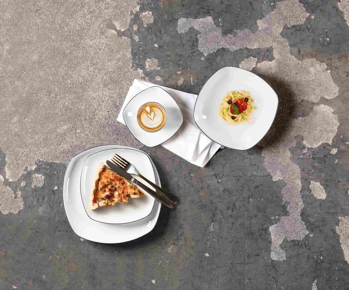 Immagine prodotto Seltmann Piatto da pranzo Lido 12 pezzi, Bianco Nero (12 x, 26 cm)