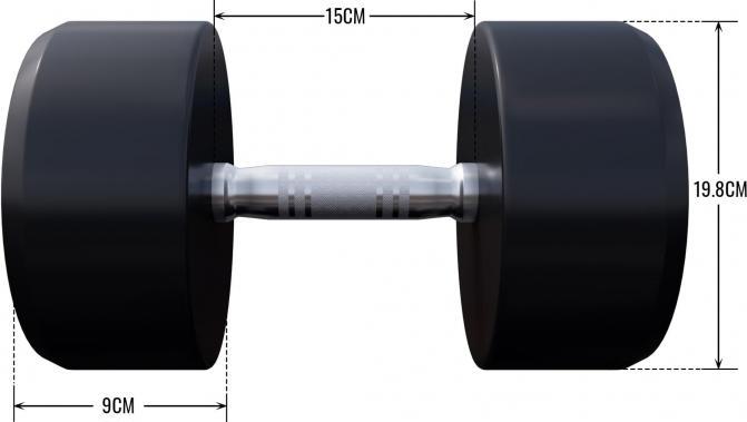 Immagine prodotto Gorilla Sports Manubri rotondi (1 x 30 kg)
